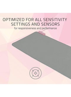 RAZER Goliathus Extended Chroma Gaming Mouse Pad: Customizable Chroma RGB Lighting - Soft, Cloth Material - Balanced Control & Speed - Non-Slip Rubber Base - Quartz Pink Grey  - Image 5