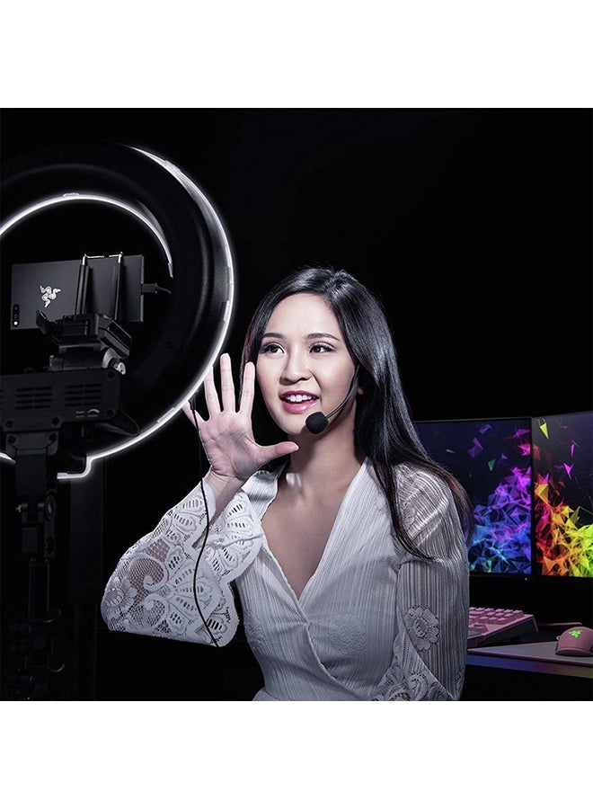RAZER - Razer Kiyo Streaming Webcam, Full HD 1080p 30 FPS / 720p 60 FPS, Ring Light w/Adjustable Brightness, Built-in Microphone, Works with Zoom/Teams/Skype for Conferencing and Video Calling - Black - Image 1