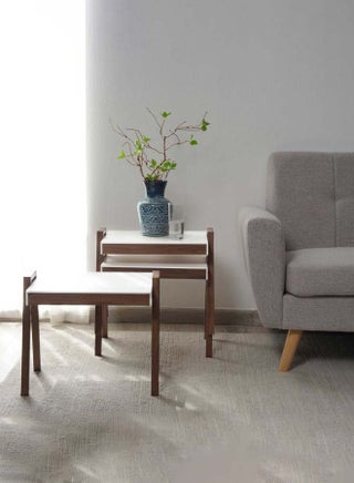 3-Piece| Easy Assembly | Buxton Nesting Table Set | Pannel Board Material | White 51 x 35 x 45cm - pnsku/N24366041A/45/_/1717011446/95835d0a-6e5c-4f4b-9543-f0685fab72f9
