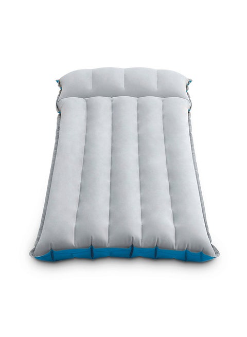 Inflatable Fabric Camping Mattress Grey/Blue