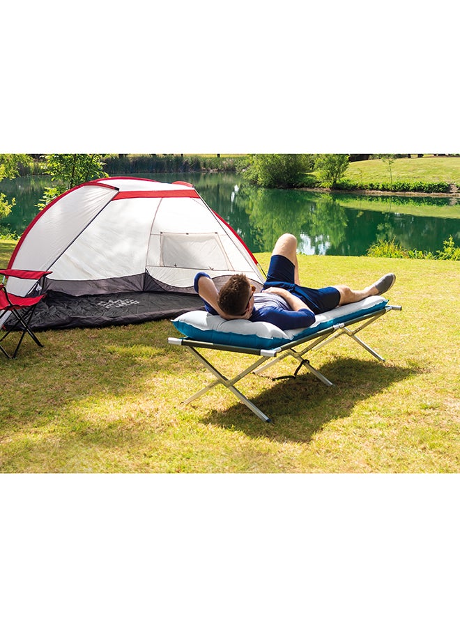 INTEX - Inflatable Fabric Camping Mattress Grey/Blue - Image 1