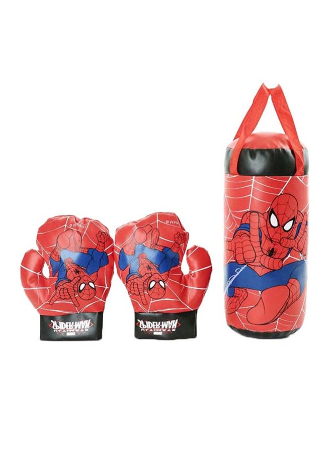 Exclusive Spiderman Boxing Punching Bag Kit With 2 Gloves Padded For Safety 15x38x15cm - Image 2