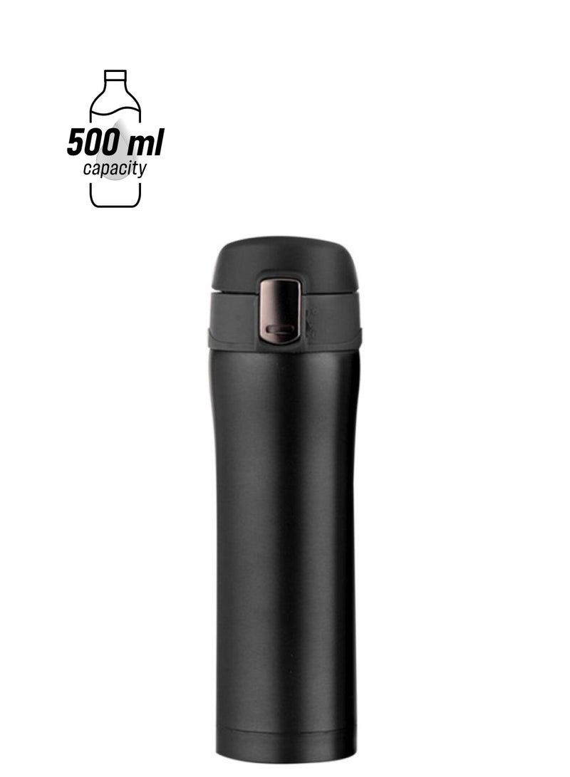 Insulated Water Bottle Black 6.2x23cm - Image 1