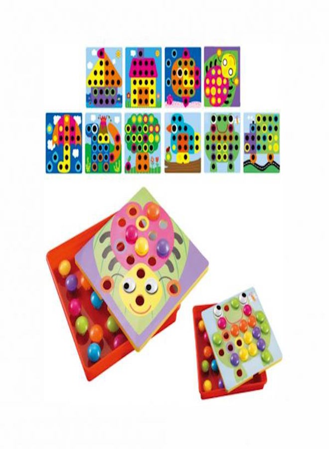 Combination Mushroom Nail Fight Board Kids Early Education Puzzle Cc  - Image 3