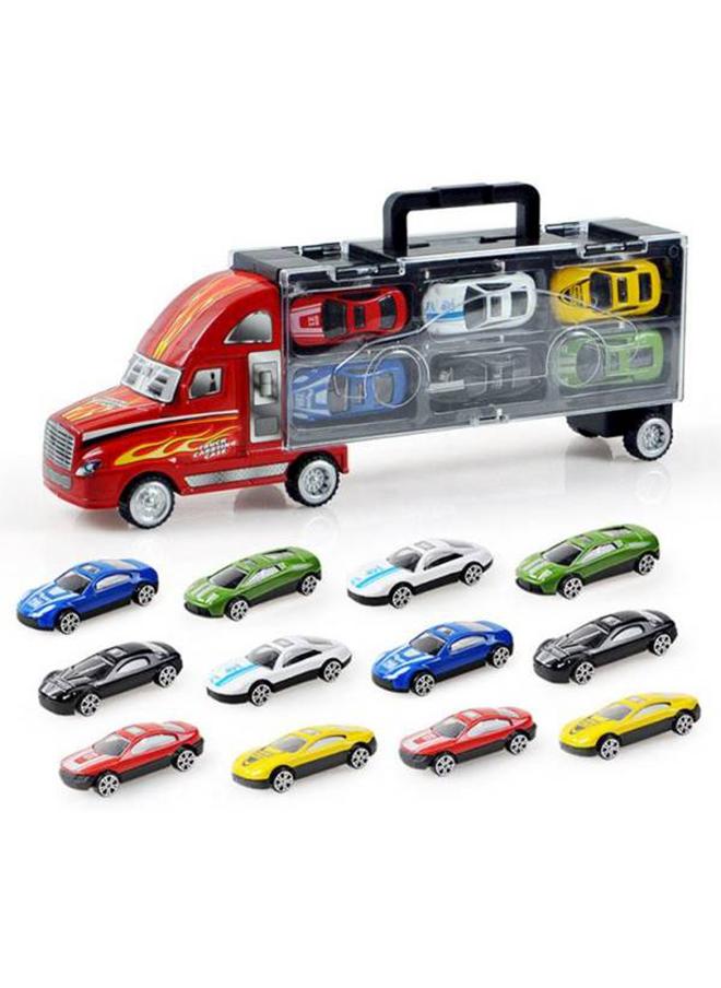 12-Piece Small Car In A Truck Set - Image 1