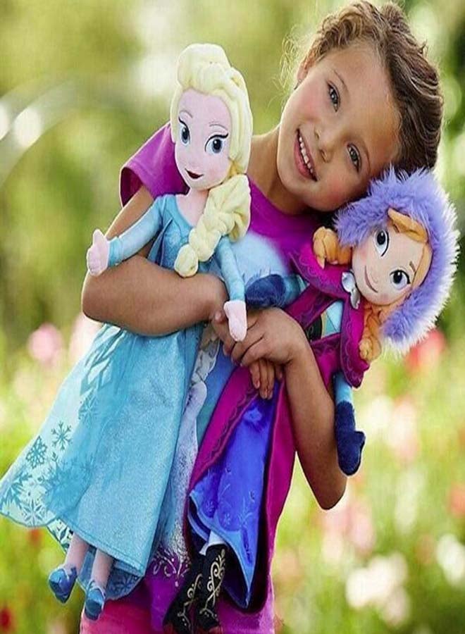 Generic - 2-Piece Frozen Princess Anna And Elsa Plush Toy 40cm - Image 1