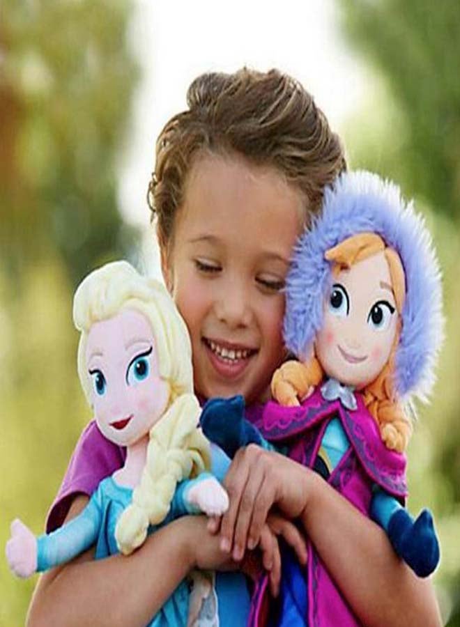 Generic - 2-Piece Frozen Princess Anna And Elsa Plush Toy 40cm - Image 1