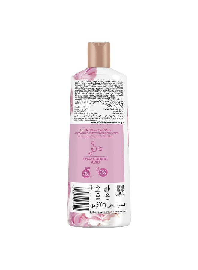Lux - Moisturising Body Wash Soft Rose For All Skin Types 500ml - Image 1
