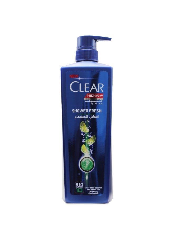 CLEAR Anti-Dandruff Shower Fresh Shampoo for Men with Citrus Essence and Green Tea, 700ml White - Image 1