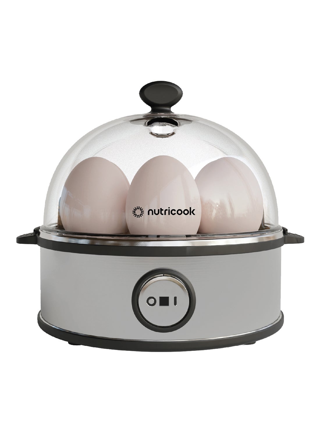 Rapid Egg Cooker: 7 Egg Capacity Electric Egg Cooker for Boiled Eggs, Poached Eggs, Scrambled Eggs, or Omelettes with Auto Shut Off Feature 360 W NC-EC360 Silver