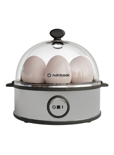 nutricook Rapid Egg Cooker: 7 Egg Capacity Electric Egg Cooker for Boiled Eggs, Poached Eggs, Scrambled Eggs, or Omelettes with Auto Shut Off Feature 360 W NC-EC360 Silver