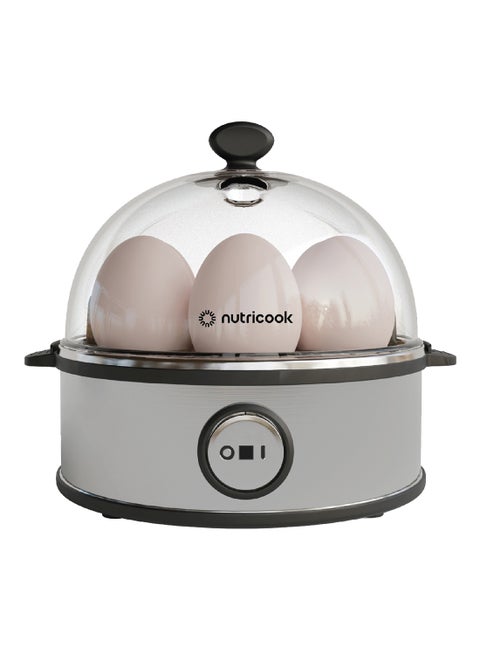 Rapid Egg Cooker: 7 Egg Capacity Electric Egg Cooker for Boiled Eggs, Poached Eggs, Scrambled Eggs, or Omelettes with Auto Shut Off Feature 360 W NC-EC360 Silver