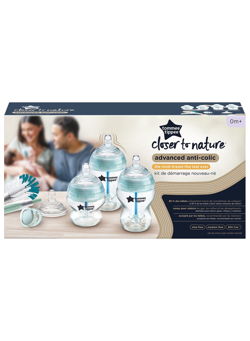 tommee tippee - Advanced Anti Colic Newborn Baby Bottle Starter Kit With Breast - Like Teats And Unique Venting System - Assorted - Image 1