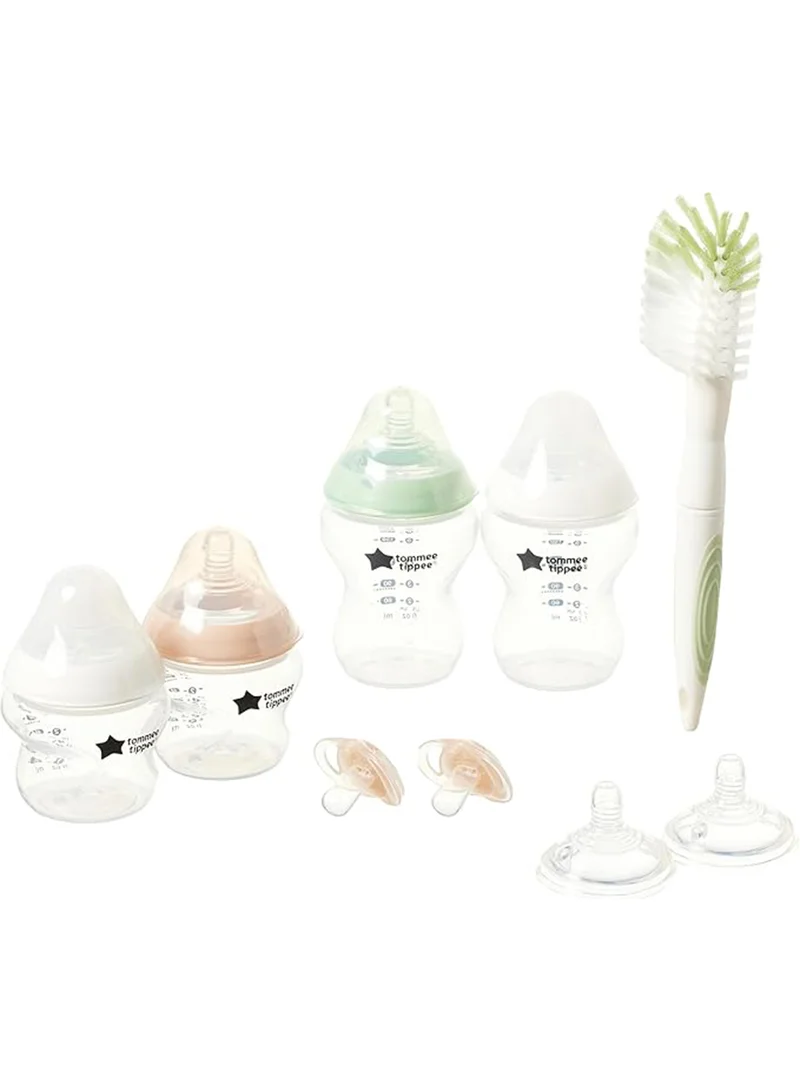 tommee tippee Closer To Nature Newborn Baby Bottle Starter Kit With Anti Colic Valve - Assorted