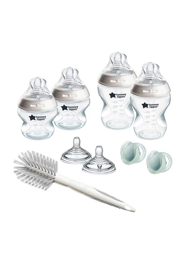 tommee tippee Closer To Nature Newborn Baby Bottle Starter Kit With Anti Colic Valve - Assorted
