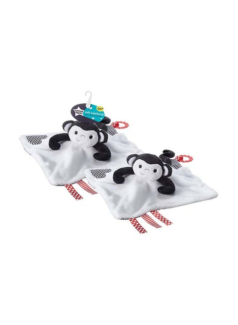 Soft Comforter - Marco Monkey, White And Black