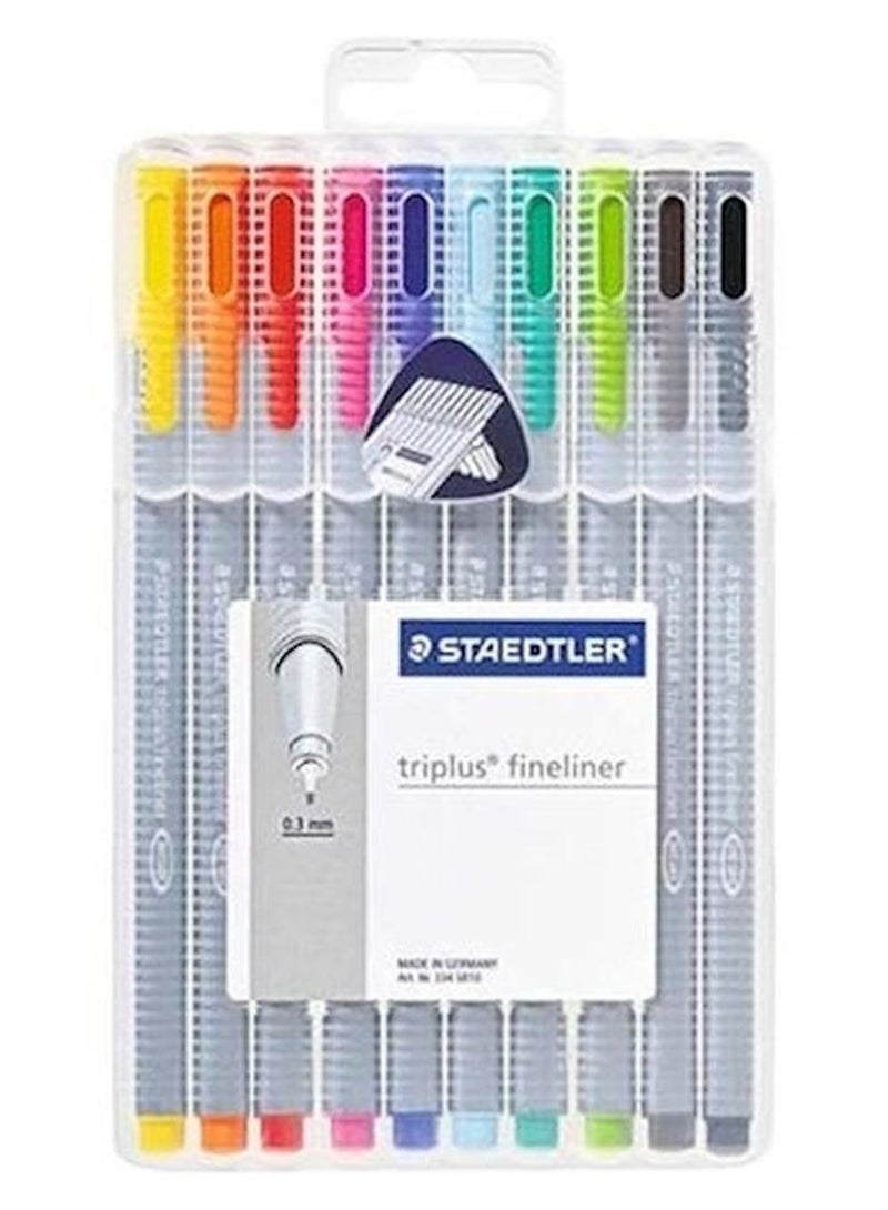 STAEDTLER 10-Piece Triplus Pen Set Multicolor - Image 1