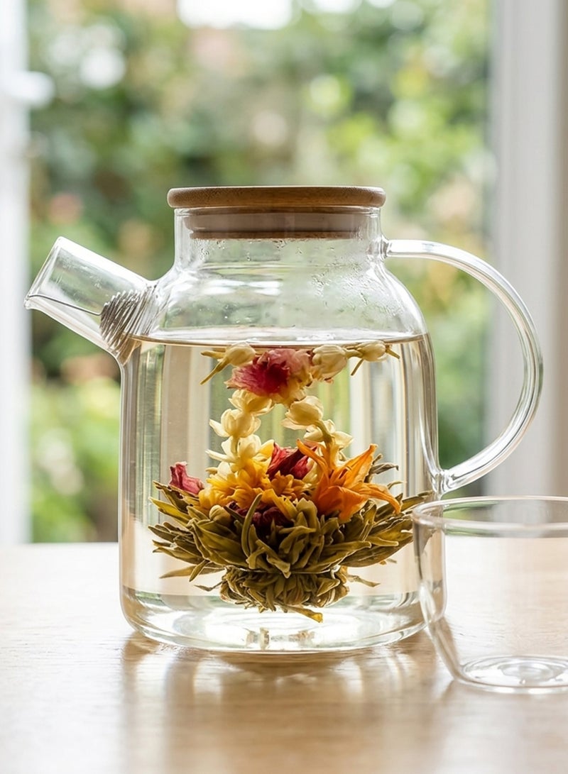 Cuisine Art Minimalist Glass Teapot with Lid, Heat-Resistant Borosilicate Tea Kettle, Clear 13.5 x 6.8 x 18.5cm, Perfect for Loose Leaf & Flowering Tea ,Glass Teapot, Clear Tea Kettle, Borosilicate Teapot, Minimalist Tea Maker, Loose Leaf Tea Pot, Heat Resistant Glass Kettle, Small Glass Teapot, Tea Serving Pot, Flowering Tea Infuser, Modern Kitchenware, Transparent Tea Pot, UAE Kitchen Supplies. Clear 13.5x6.8x18.5cm Clear 13.5x6.8x18.5cm - Image 5