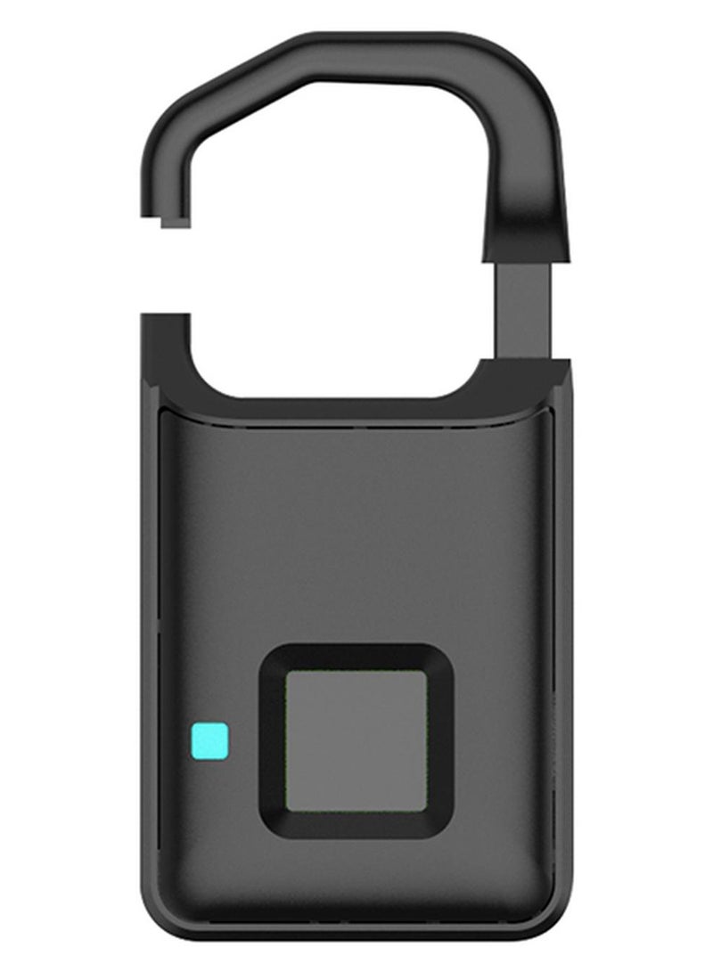 USB Rechargeable Smart Fingerprint Lock Black 0.143kg