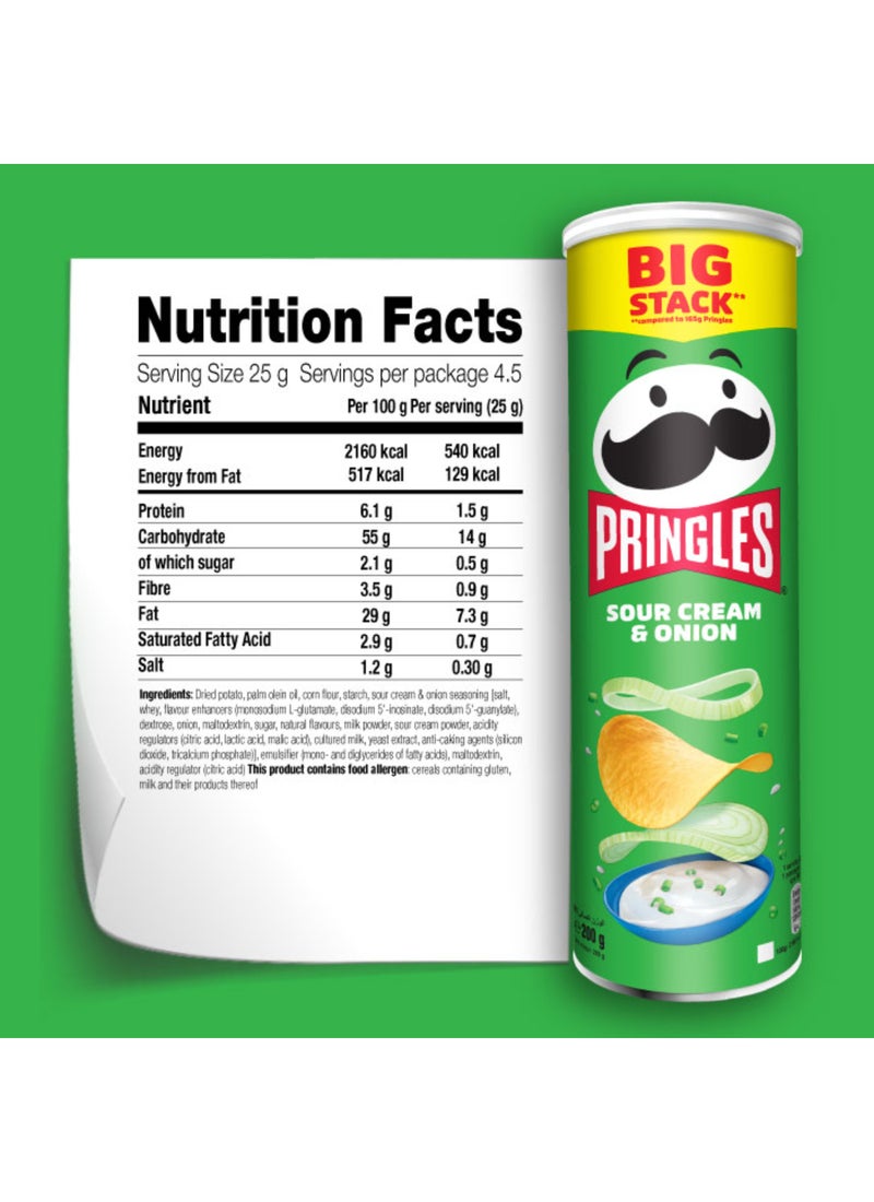 Pringles Sour Cream And Onion 200grams - Image 3