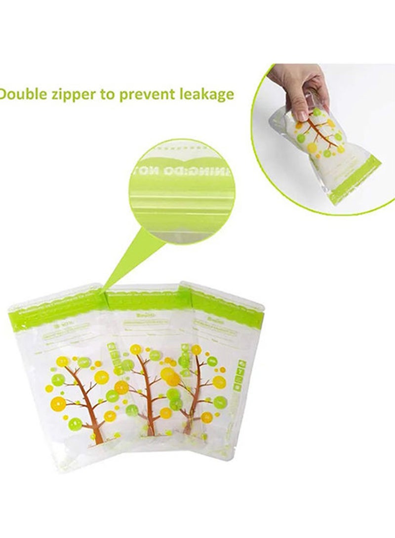Bimirth - Pack Of 112 Baby Breast Milk Storage Bags With Double Zipper And Self-standing Bottom Design, 250 ML - Image 1