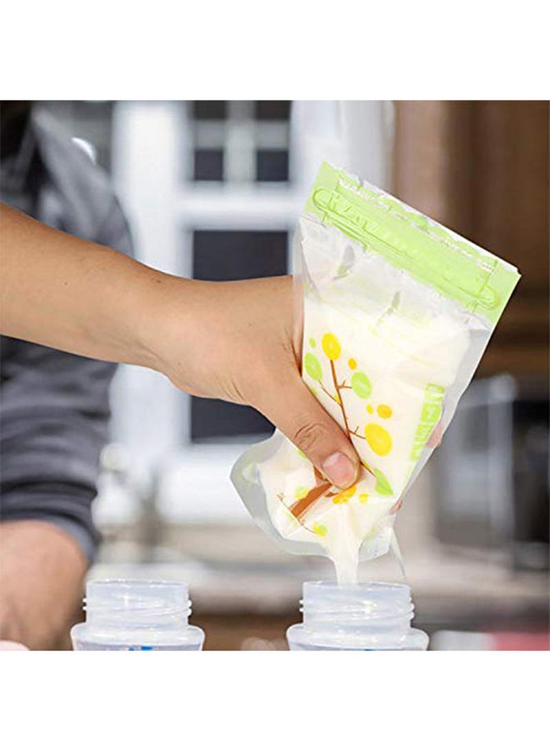 Bimirth - Pack Of 112 Baby Breast Milk Storage Bags With Double Zipper And Self-standing Bottom Design, 250 ML - Image 1