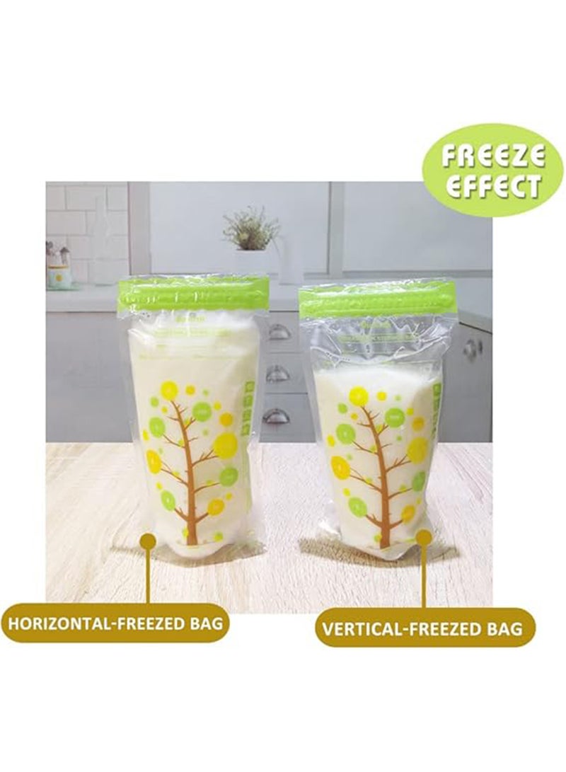 Bimirth - Pack Of 112 Baby Breast Milk Storage Bags With Double Zipper And Self-standing Bottom Design, 250 ML - Image 1