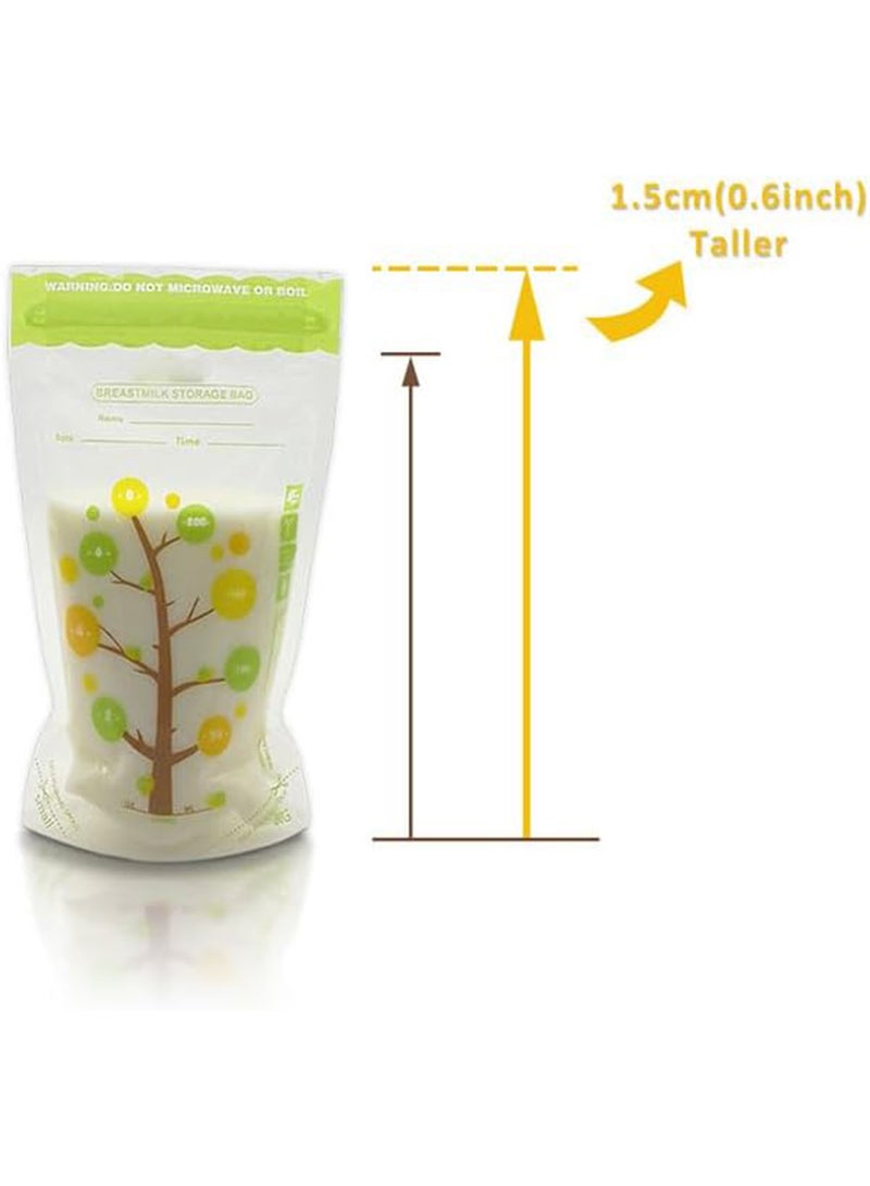 Bimirth - Pack Of 112 Baby Breast Milk Storage Bags With Double Zipper And Self-standing Bottom Design, 250 ML - Image 1