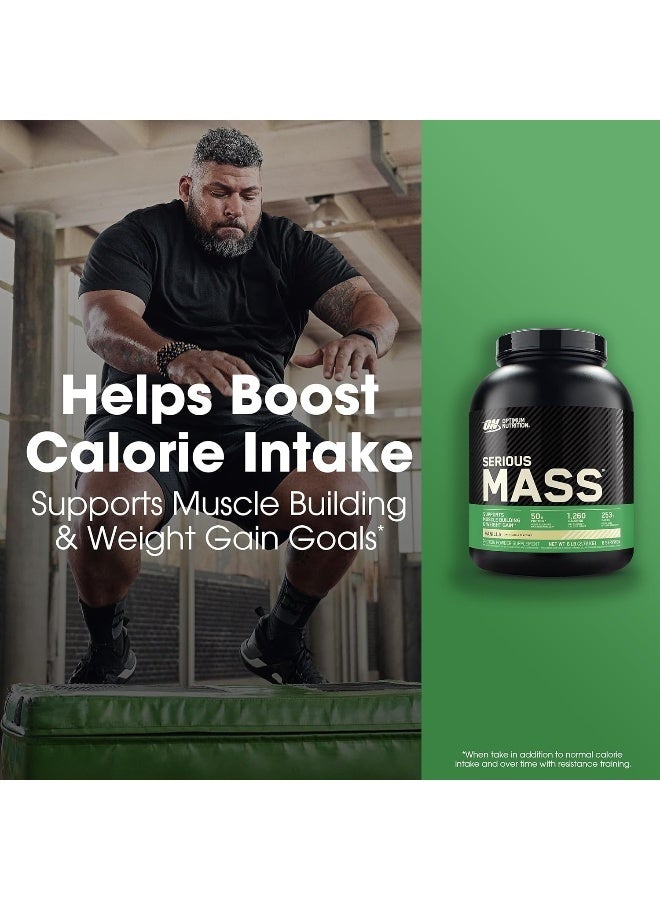 Serious Mass: High Protein Muscle Building & Weight Gainer Protein Powder, Vanilla, 6 Lbs (2.72 KG)