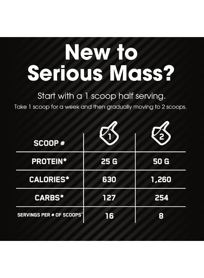 Serious Mass: High Protein Muscle Building & Weight Gainer Protein Powder, Vanilla, 6 Lbs (2.72 KG)