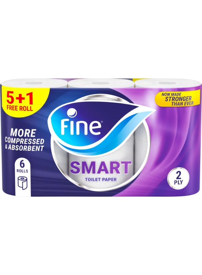 فاين سمارت منايل حمام 2 طبقة 6 رول أبيض - Image 1