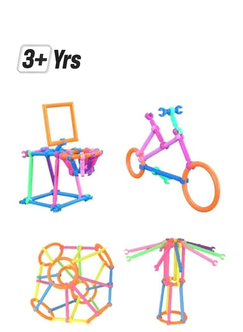 جو باي طقم مكعبات بناء ذكية بتصميم عصي من البلاستيك يمكنك تركيبها بنفسك 5x12x5سم - Image 1