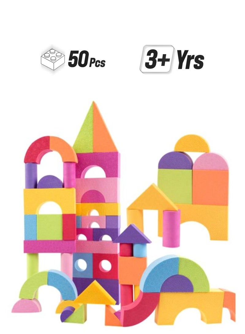 جو باي مجموعة مكعبات بناء إسفنجية مكونة من 50 قطعة 50 - Image 1