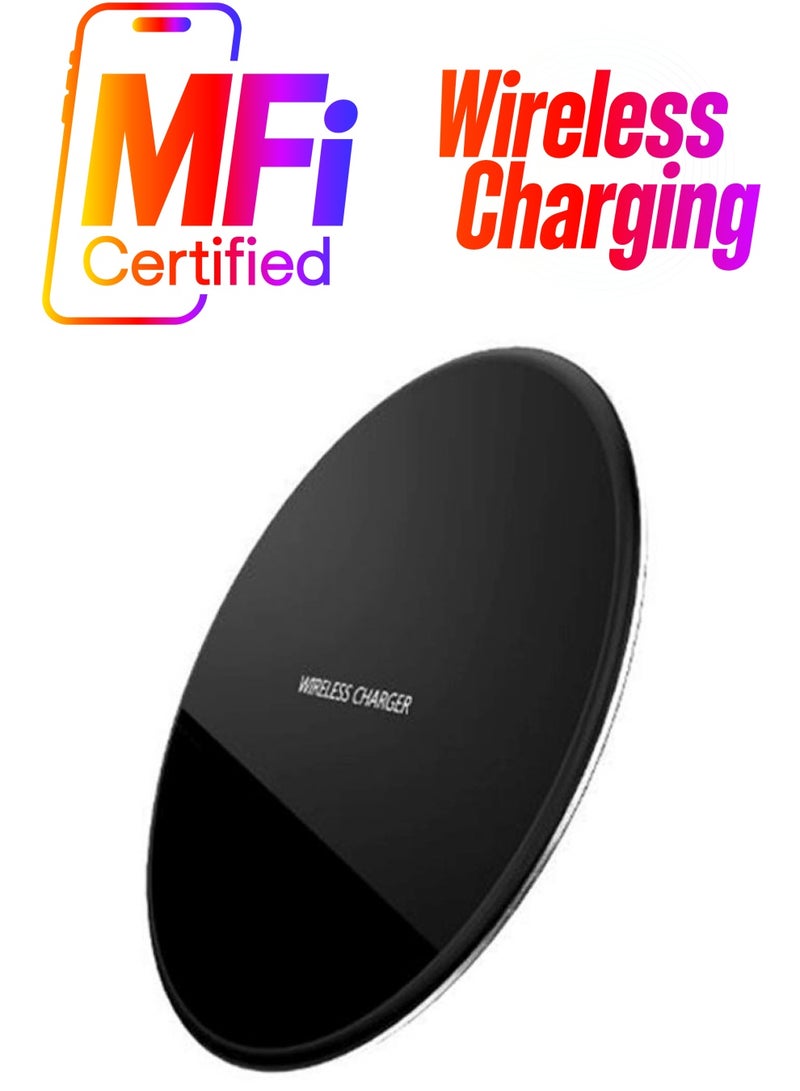 فوبيري حامل شاحن لاسلكي متوافق مع معيار Qi أسود