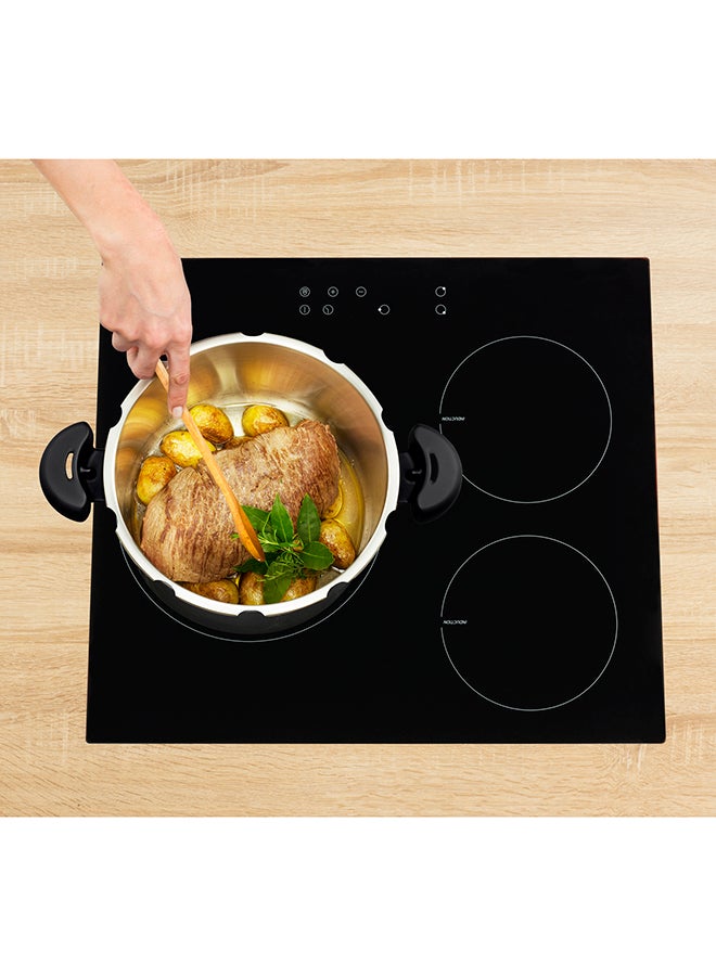 تيفال طنجرة ضغط سهلة الاستخدام من كليبسومينت، تحريض من الفولاذ المقاوم للصدأ، 9 لتر، فضي/أسود/أحمر 9 لتر فضي / أسود / أحمر 9لترات - Image 4