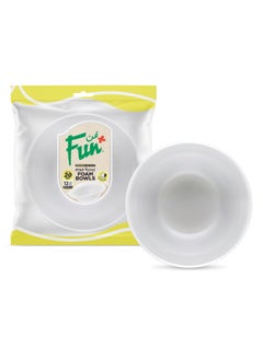 Fun 20 Piece Foam Bowl White 12cm  - Image 2