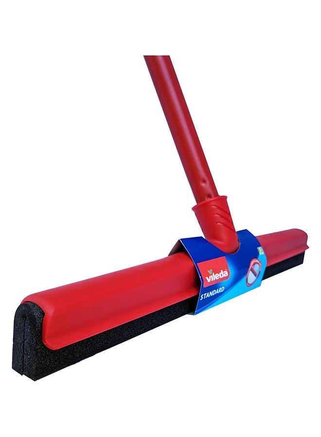 Vileda Floor Wiper Standard 35 cm, Compact Squeegee with High Water Pick-Up Foam for Quick Floor Drying + Daily Wipe-Downs – Single Unit | Ideal for water pick-up Red 35cm