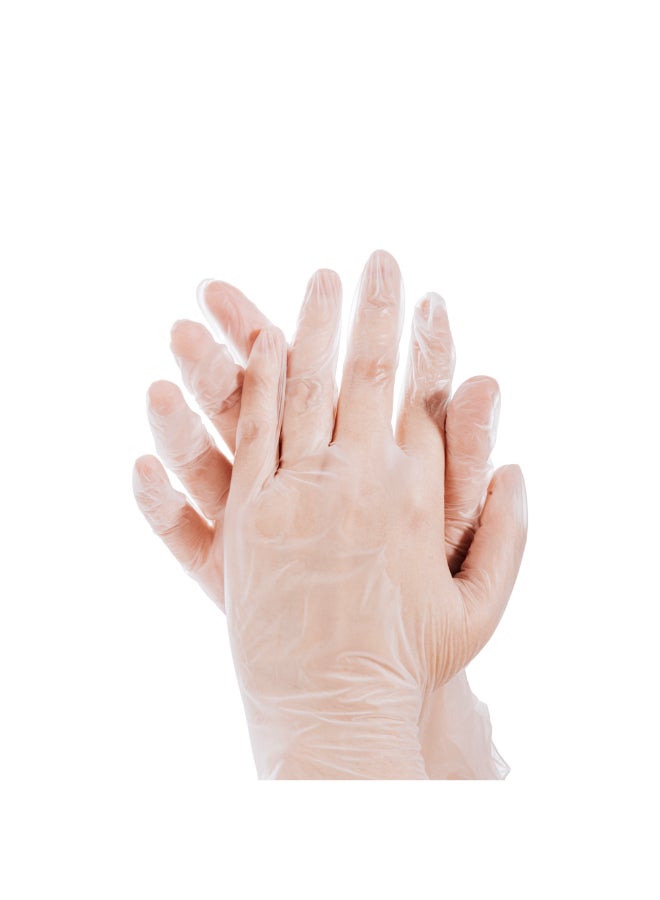 Fun Vinyl Powdered Disposable Gloves, 100 Count Medium White Medium  - Image 4