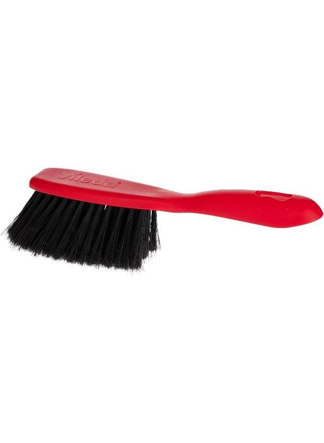 Vileda - Vileda Dustpan And Brush Standard Set, Grooved Edge, Rubber Lip Red/Black 33x23x8cm - Image 1
