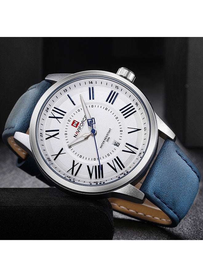 NAVIFORCE Men's Date Display Water Resistant PU Leather Analog Watch NF9126M - Image 2