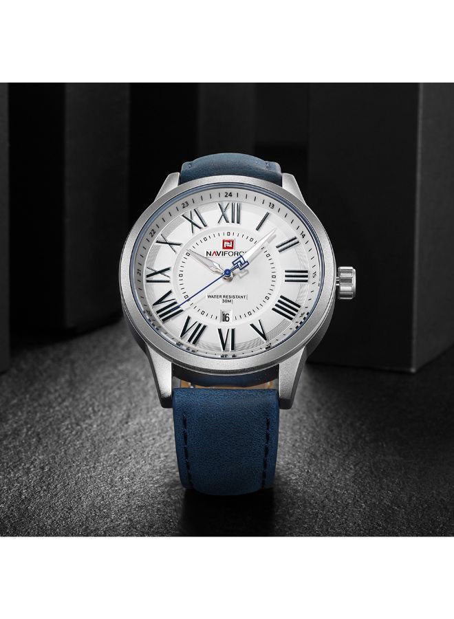 NAVIFORCE Men's Date Display Water Resistant PU Leather Analog Watch NF9126M - Image 3