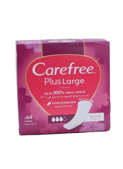 Carefree Panty Liners Large, Unscented 64 Pieces  - Image 1