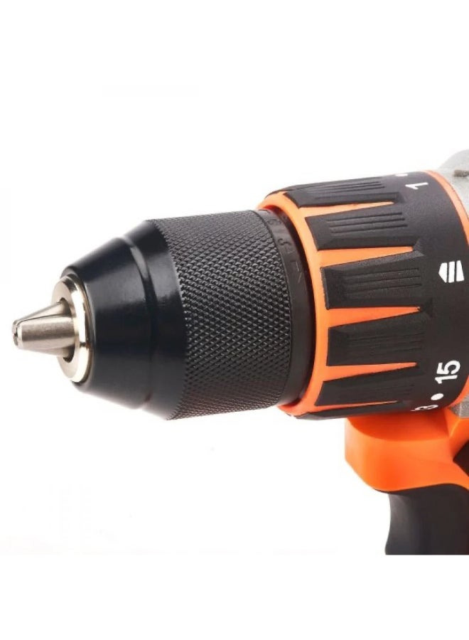 LAWAZIM - Cordless Drill With Two 13mm Lithium-Ion Batteries 18V LAWAZIM 01-1505-003 Orange/Black 13mm - Image 1