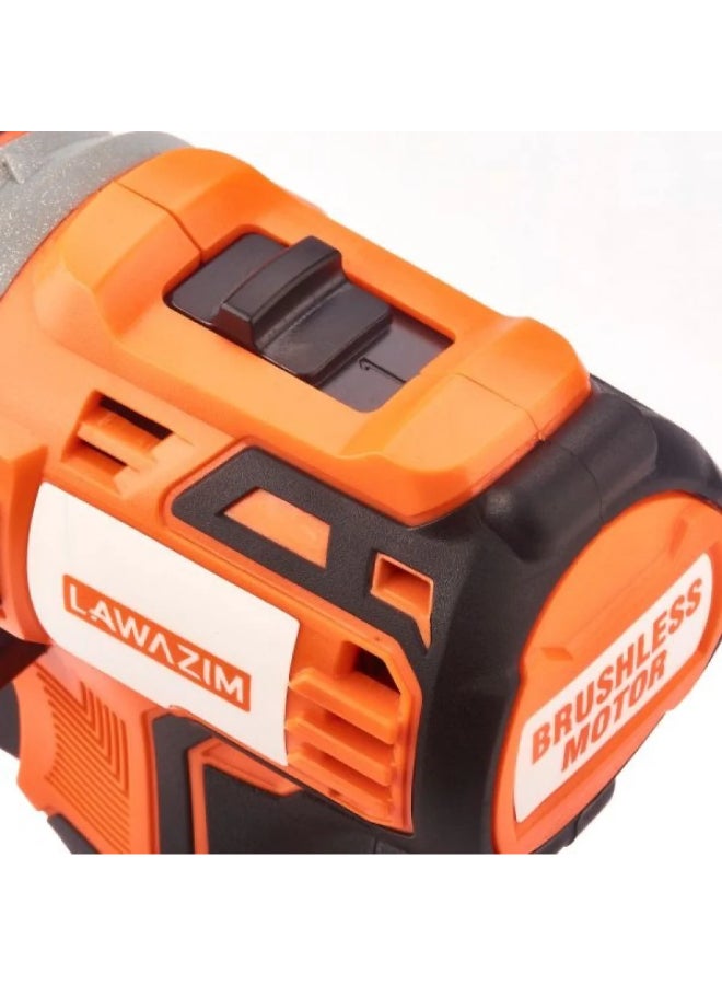 LAWAZIM - Cordless Drill With Two 13mm Lithium-Ion Batteries 18V LAWAZIM 01-1505-003 Orange/Black 13mm - Image 1