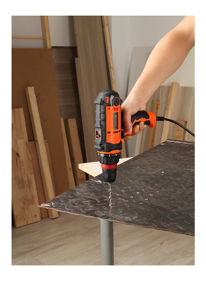 LAWAZIM Lawazim 1509-001 Heavy Duty Electric Drill 300 Watt Orange/Black 10mm  - Image 5