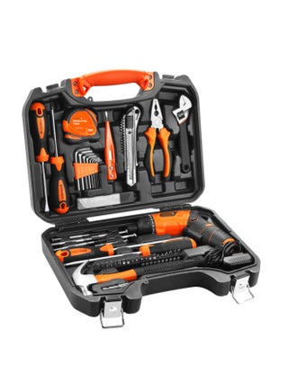 Professional Cordless Screwdriver Set -3.6V Lithium-Ion- Transformable Handle with LED Light and Forward Reverse Rotation -for DIY Home Improvement Crafting Automotive Construction Maintenance Orange/Black - pnsku/N24992607A/45/_/1731239154/9e1e0ae3-8b2b-40d1-94ec-63536ef4b67a