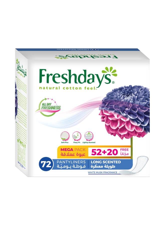 Freshdays Daily Liners Long Scented 72 Pads  - Image 1