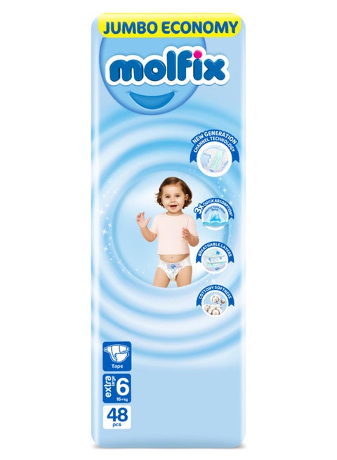 Baby Diapers - Jumbo Pack - Xlarge Size 6 - 48 Pieces