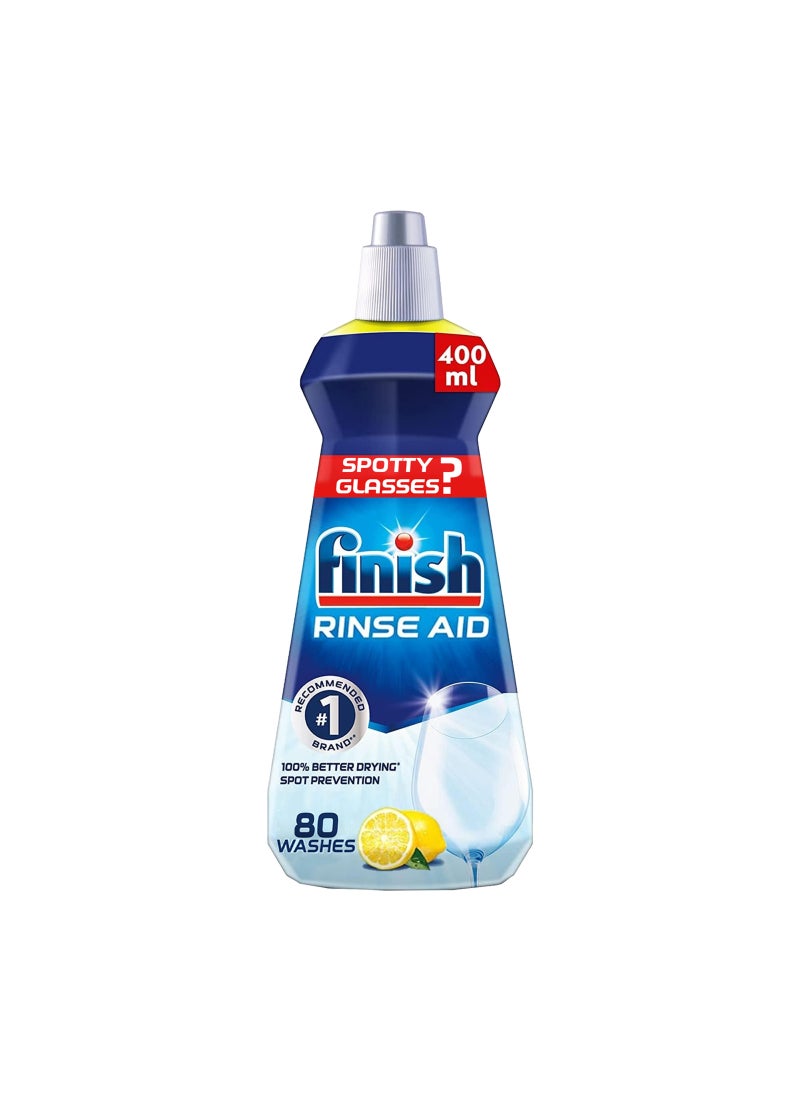 Finish Liquid Lemon Dishwasher Rinse Aid, 400ml  - Image 1