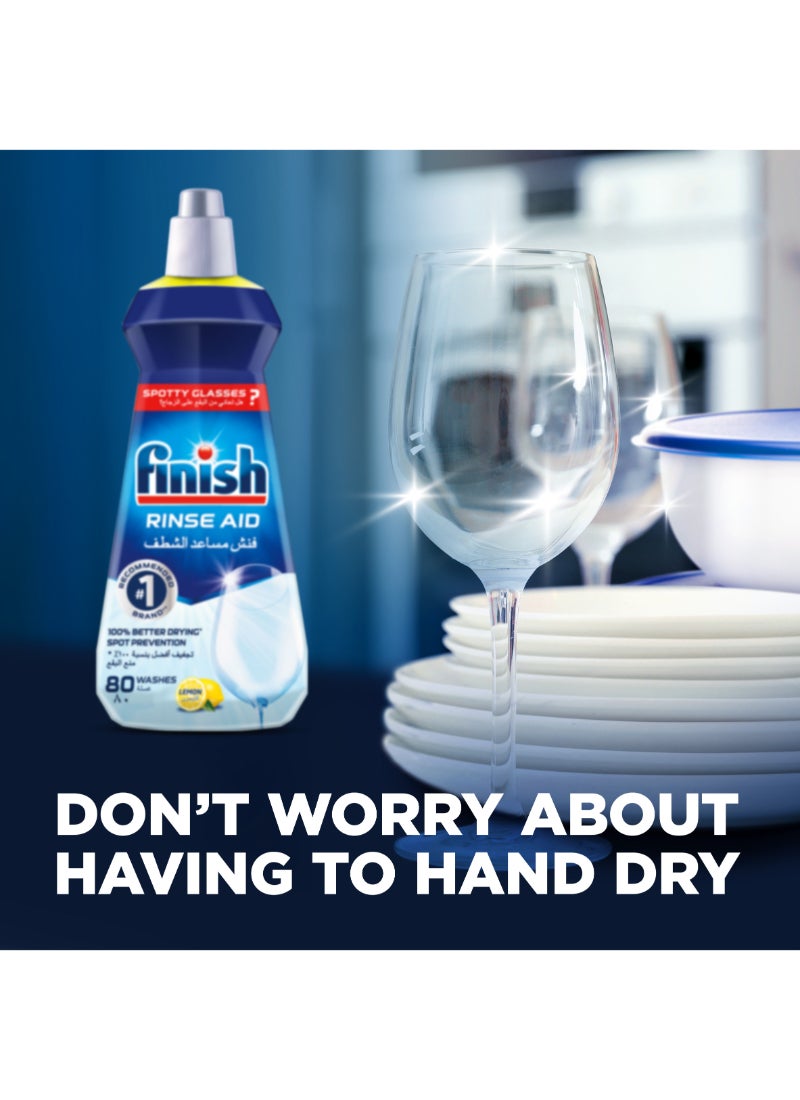 Finish Liquid Lemon Dishwasher Rinse Aid, 400ml  - Image 5